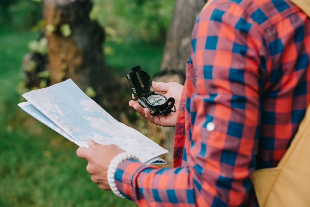 A person picking a perfect location for magnet fishing